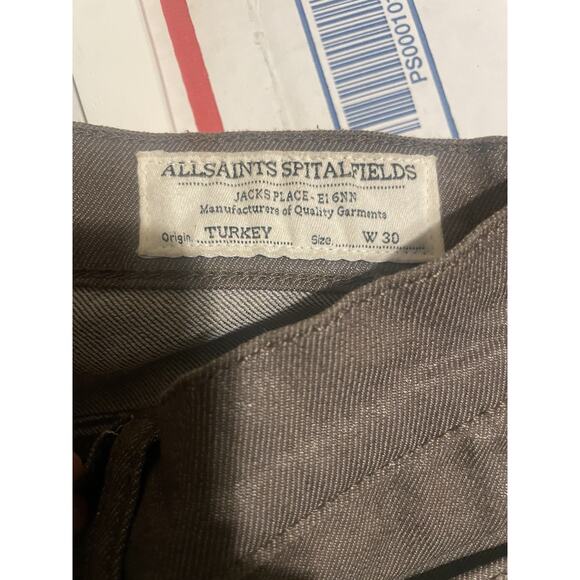 All Saints‎ Brodie Jeans Size 30 Brown Waxed . - Picture 7 of 7